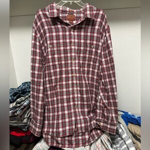 Men's Classic Red Plaid Button-Down Shirt